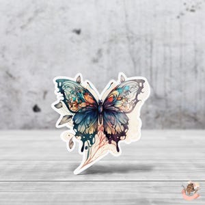 Autocollant Butterfly Totem | Die cut papier vinyle pour votre carnet d'organisation créatif, art Journal, Scrapbooking, ordinateur etc...