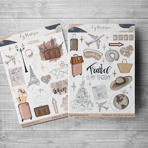 Stickers Fly away | CyPratique | planche stickers pour votre carnet d’organisation créatif, journal quotidien, planner etc.