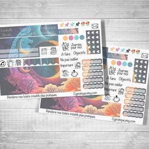 Adesivos Hobonichi primo M01 | CyPrática | kit mensal ou semanal para caderno de organização criativa, diário, planejador etc.