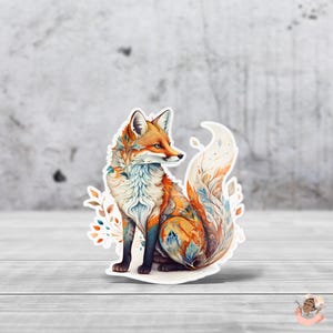 Autocollant Fox Totem | Die cut papier vinyle pour votre carnet d'organisation créatif, art Journal, Scrapbooking, ordinateur etc...