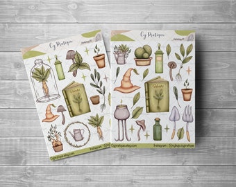 Herbology Stickers | CyPratique | Sticker sheet for your creative organizer, daily journal, planner, etc.
