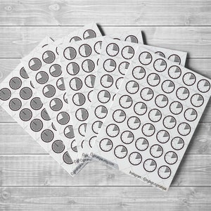 Stickers Mini Icônes Pomodoro | CyPratique | planche stickers bullet journal, stickers planner