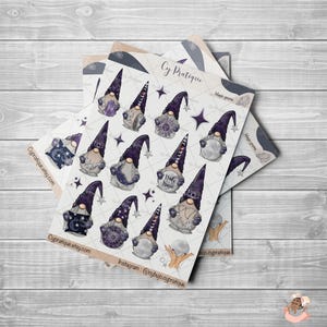 Magic Gnomes Stickers | CyPratique | sticker sheet for creative organization notebook, daily journal, planner etc.
