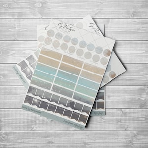 Stickers Cozy Winter Pastilles | CyPratique | planche stickers pour carnet d’organisation créatif, journal quotidien, planner etc.