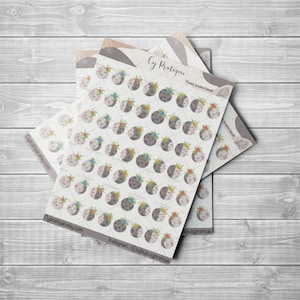 Stickers Phases lunaires Kawaii | CyPratique | planche stickers pour votre carnet d'organisation créatif, journal quotidien, planner etc.