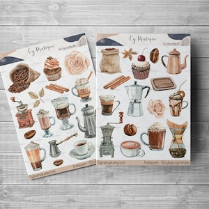 Stickers But Fist Coffee | CyPratique | planche stickers pour votre carnet d'organisation créatif, journal quotidien, planner etc.