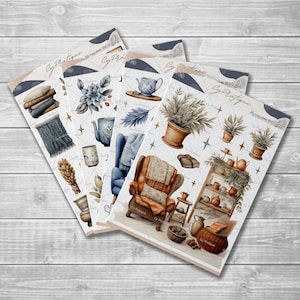 Stickers MY Cozy Winter | CyPratique | planche stickers pour votre carnet d'organisation créatif, journal quotidien, planner etc.