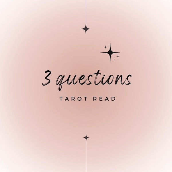 3 Fragen lesen in Tiefe Tarot-Lesen GLEICHE STUNDE schnell innerhalb 1 Stunde