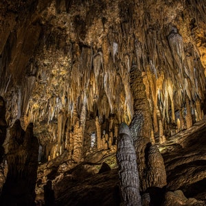 Luray Caverns Virginia Wall Print Landscape Beautiful Scenery Bright Mystic Virginia landscape Textured rock cavern stalactites, stalagmites