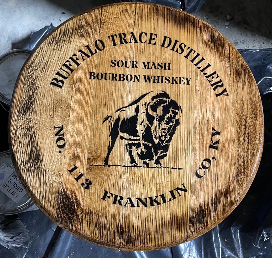 Authentic Bourbon Barrel Heads Etsy