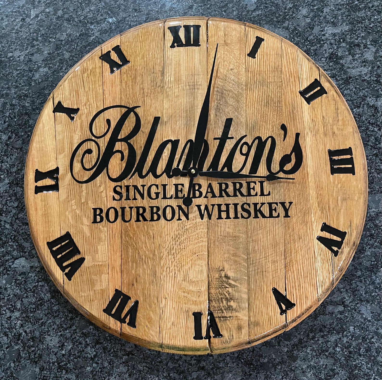Reclaimed Bourbon/ Whiskey Barrel Head Wall Clocks Etsy
