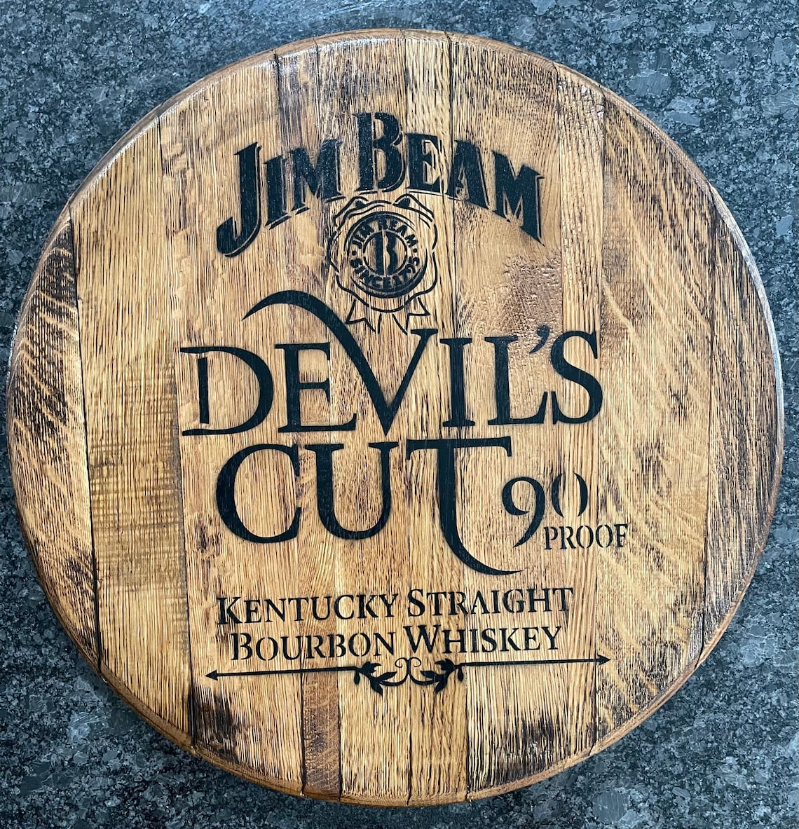 Reclaimed Bourbon Barrel Heads Etsy