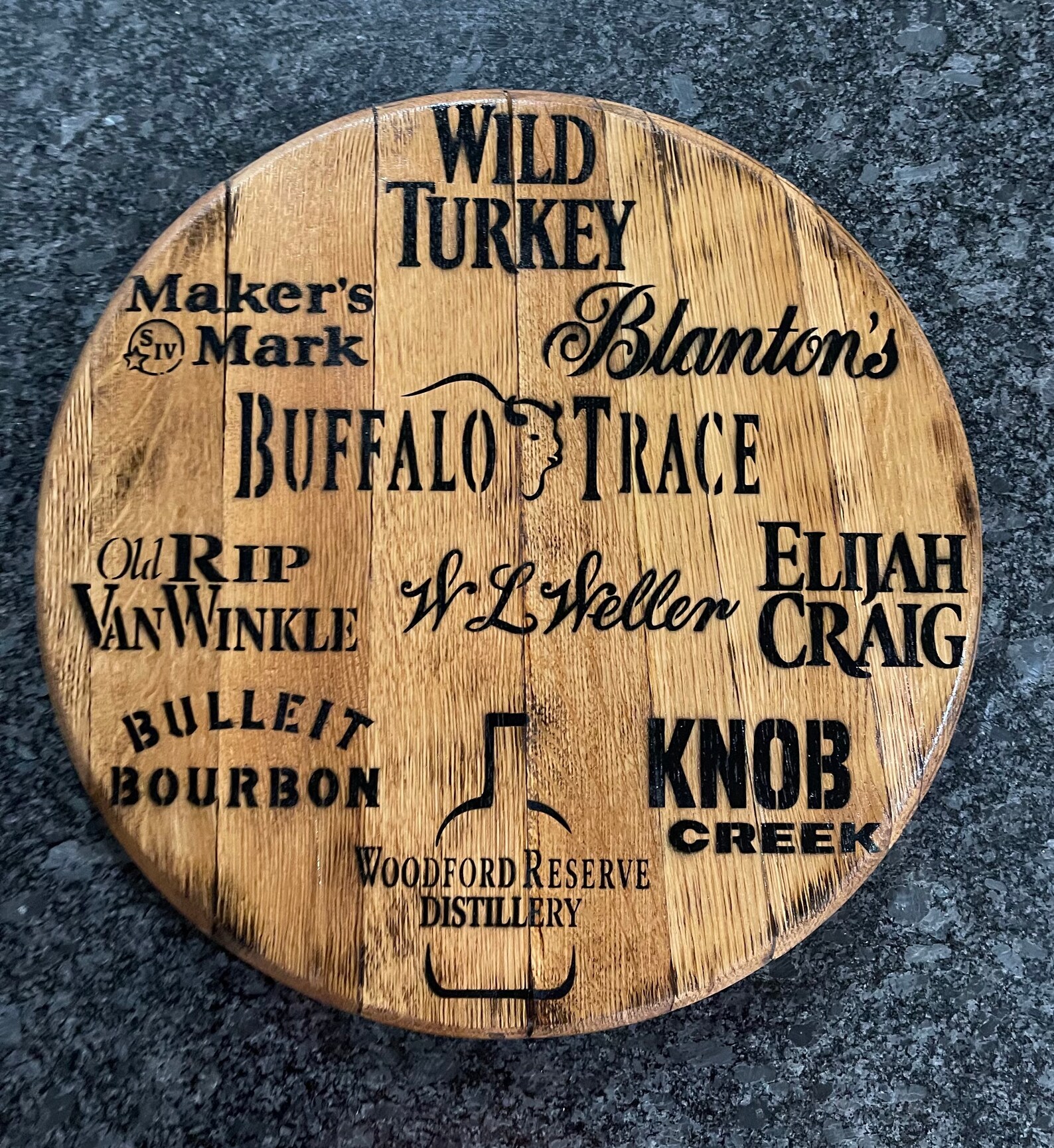 Authentic Bourbon Barrel Heads Etsy