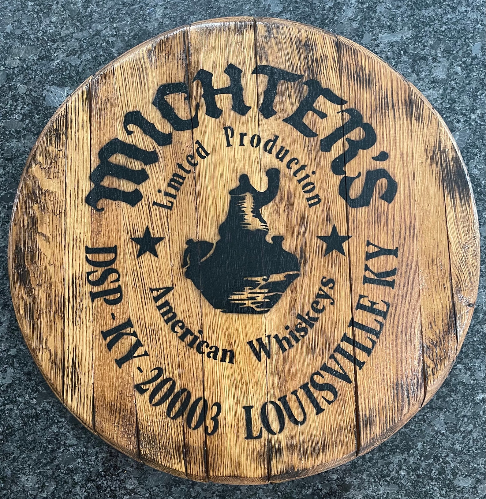 Authentic Bourbon Barrel Heads Etsy