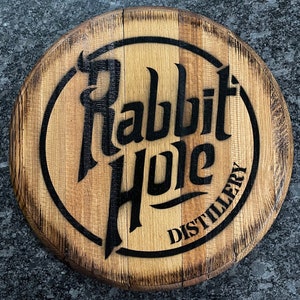 Reclaimed Bourbon Barrel Heads 21.5” Diameter x 1.5” Thick! (These are all PAINTED ON LOGOS and not Vinyl decals.)