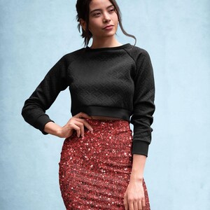 Faux Red Sparkle Mini Skirt partywear,Gift for HER/Mom/Valentines/Christmas/Birthday/Halloween/Thanksgiving/NewYear/Graduation/Anniversary