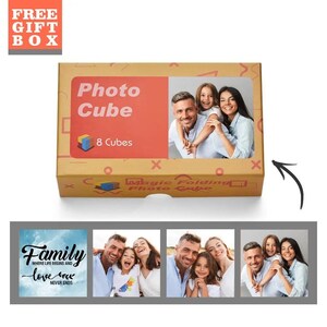 Benutzerdefiniertes Multi-Foto-Würfel-Foto, Hochzeitstaggeschenke für Großeltern / Eltern, Verlobungsgeschenk für Brautparty, Babypartygeschenk für neue Eltern