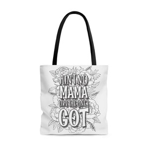 No Mom like mine Coloring Tote Bag,Unique personalized Mother&#39;s Day gift,celebrate mom gifts,DIY Paint yourself Mom gift,Color your own Tote