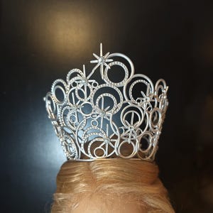 Electroplated ,Metal Glinda-Inspired Crown, Glinda Tiara, bubble crown (Ships in 6 days)