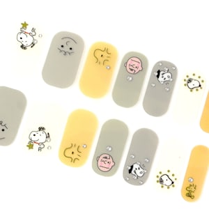 Cute Nail Wraps / Snoopy Nail Polish Strips / Kawaii Cute Nail Stickers / Kid Nail Wraps / Anime Transparent Nail Wraps Free Shipping US