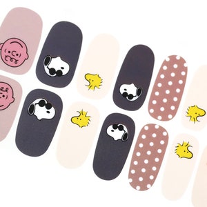 Cute Nail Wraps / Snoopy Nail Polish Strips / Cartoon Cute Nail Stickers / Kids Nail Wraps / Colorful Kawaii Nail Wraps Free Shipping in US