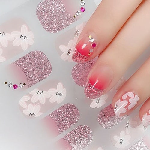 Pastel Cherry Blossom Nail Wraps / Flower Floral Nail Polish - Etsy