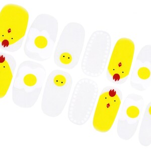 Niedliche Huhn Nagel wraps / Cartoon Animal Nail Stickers / Kinder Nagel wraps / Bunte Kawaii Nail Wraps Kostenloser Versand