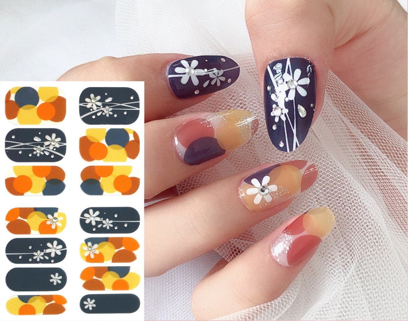 Floral Nail Art Spring Summer Flower Stickers
