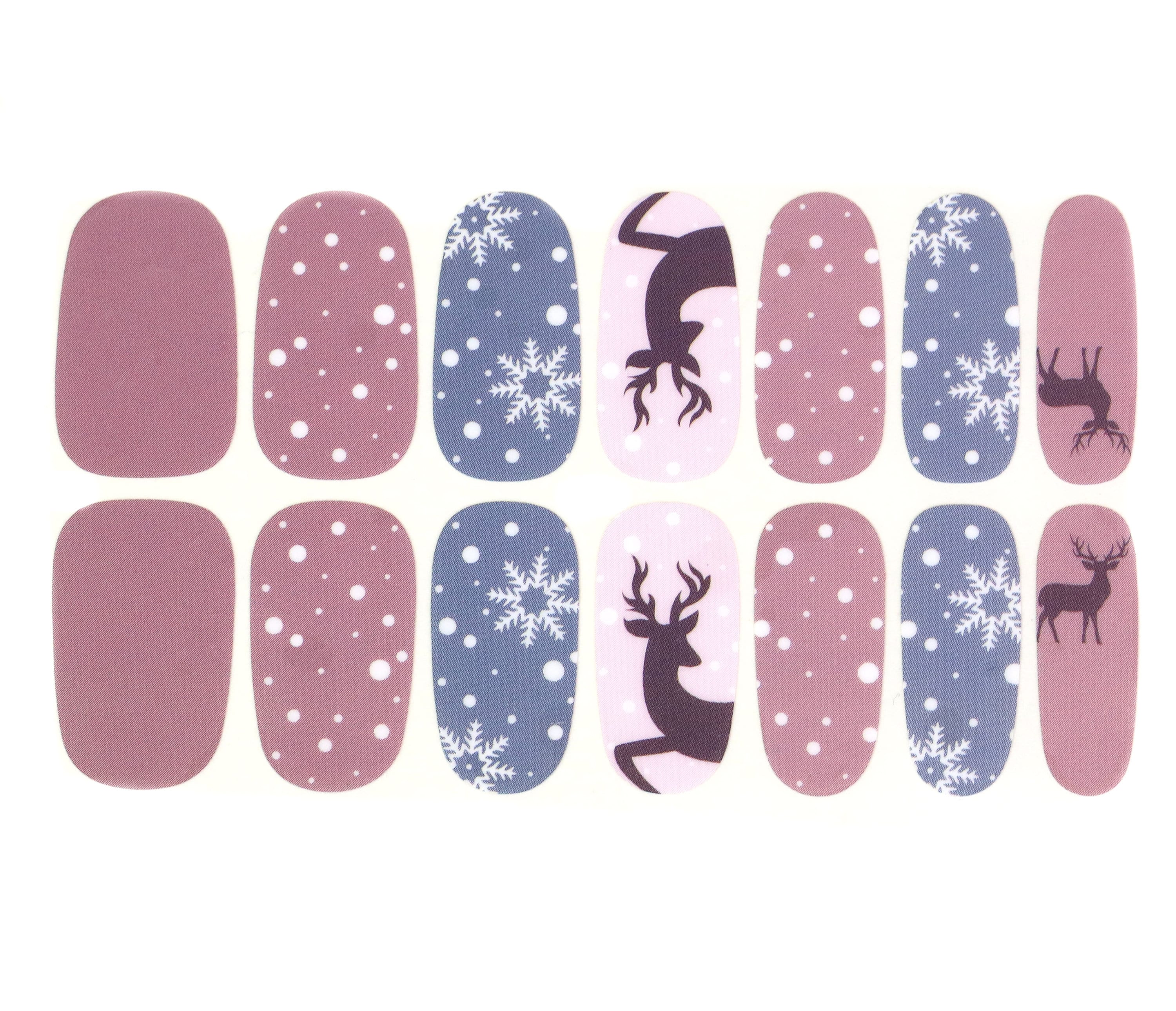 Christmas Nail Wraps New Year / Holiday Nail Polish Strips / Etsy