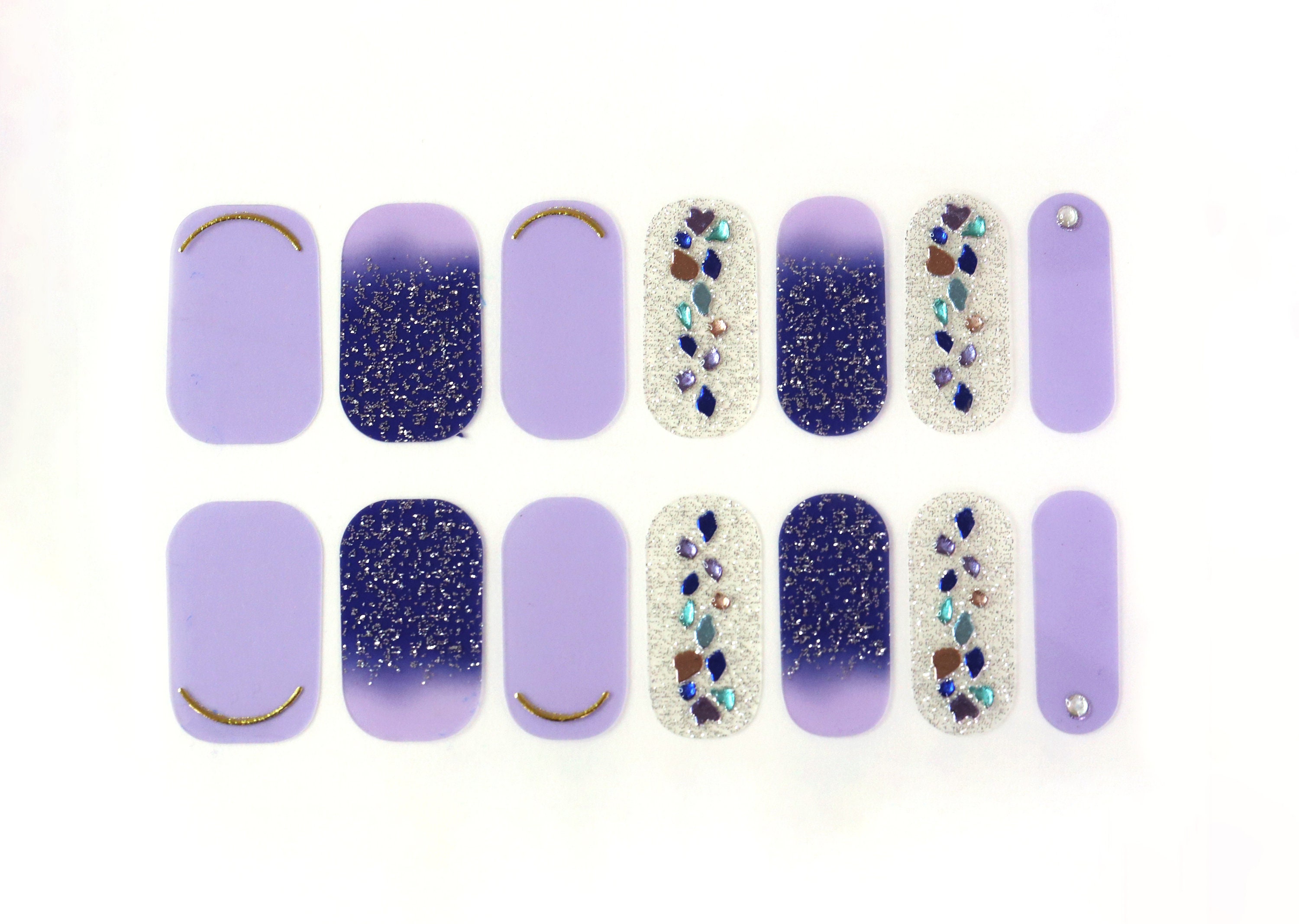 Purple Night Sky Ombre Nail Wraps / Transparent Nail Polish - Etsy