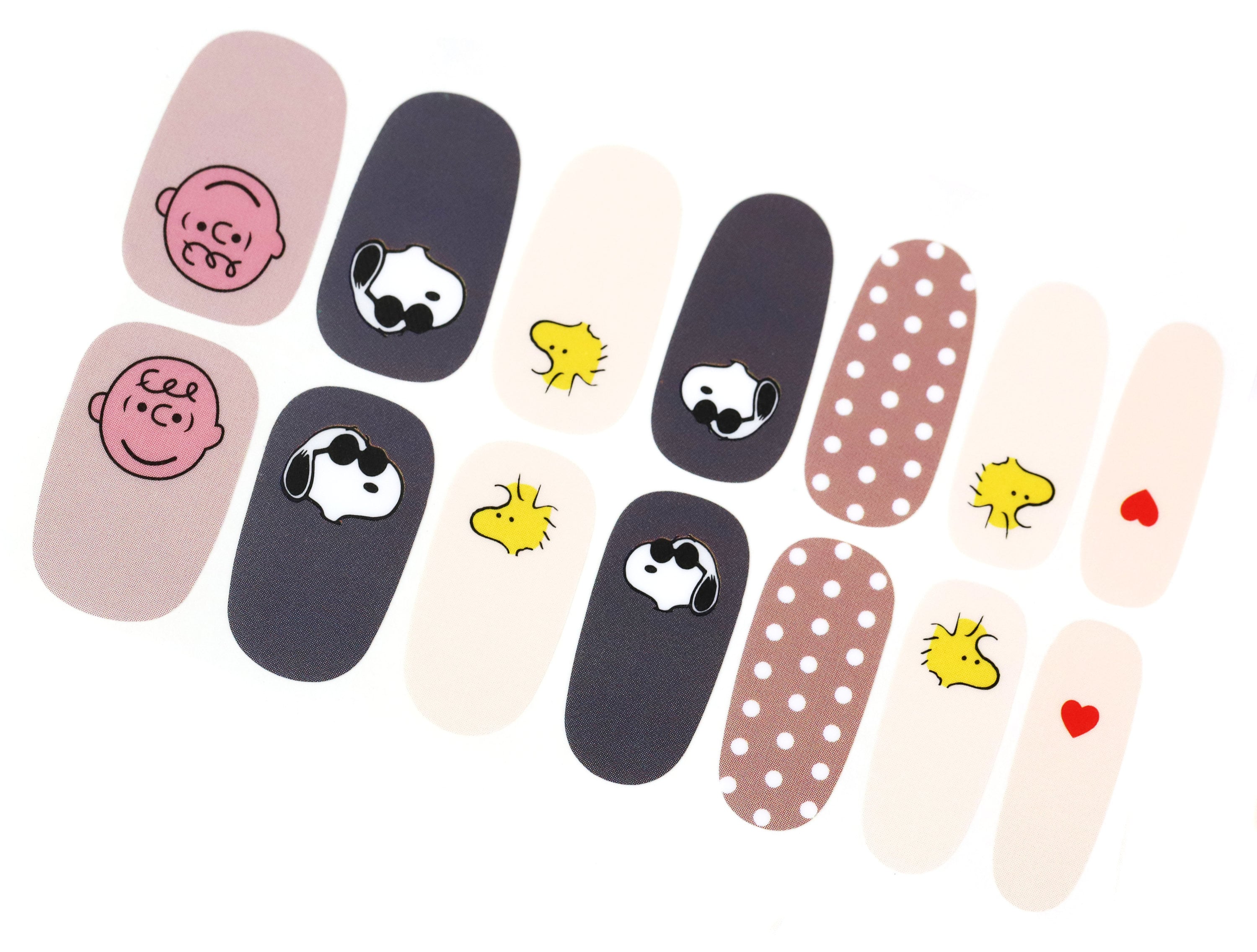 Cute Nail Wraps Snoopy Nail Polish Strips Cartoon Cute Nail