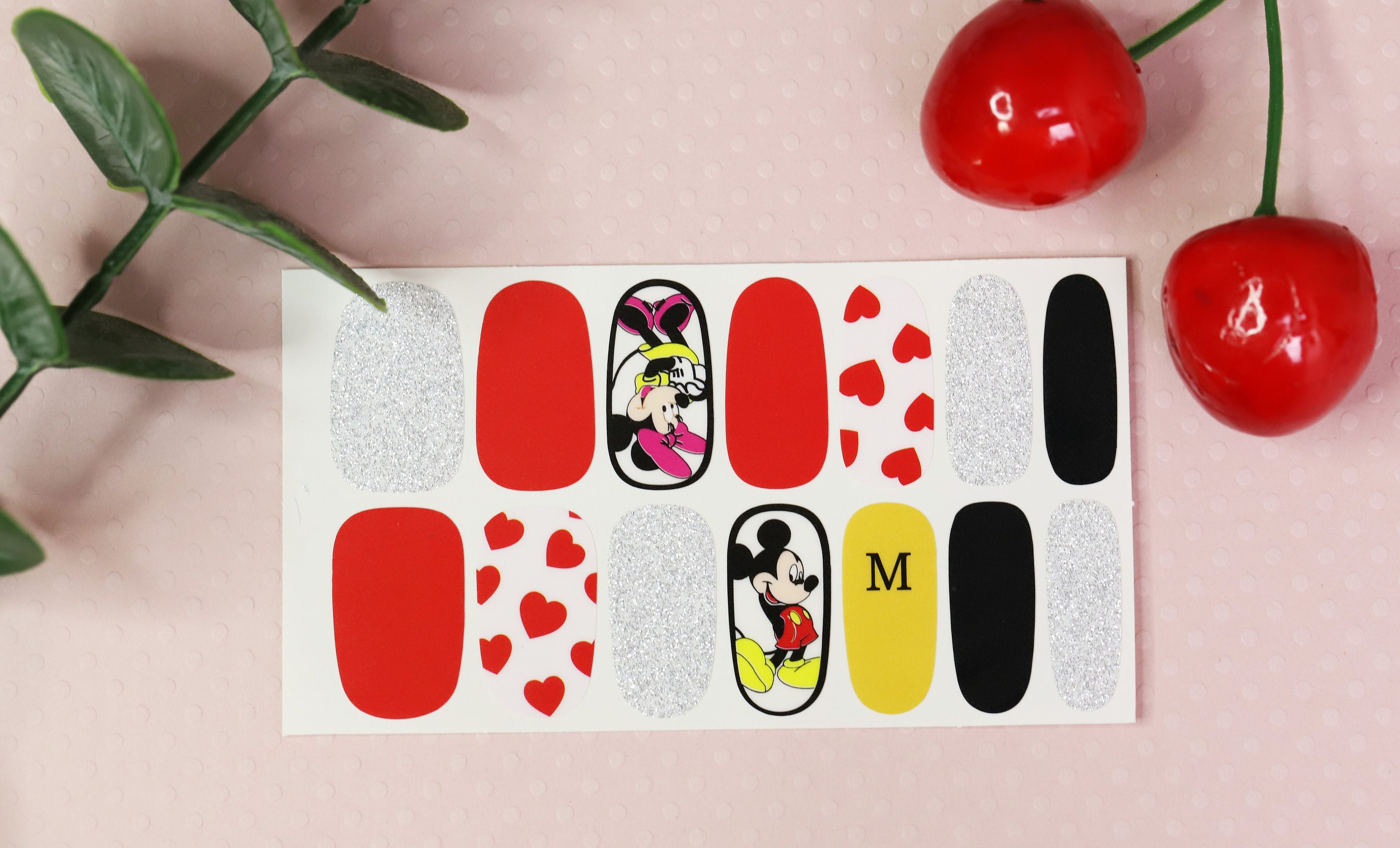 4. Red and Black Mickey and Minnie Nail Designs - wide 8
