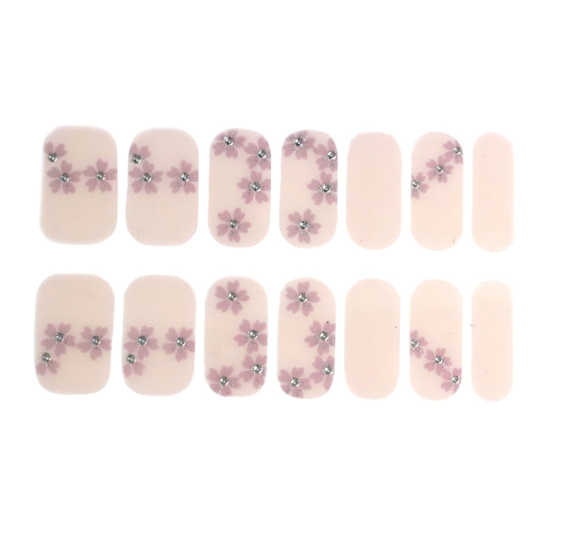 Pastel Cherry Blossom Nail Wraps / Flower Floral Nail Polish - Etsy