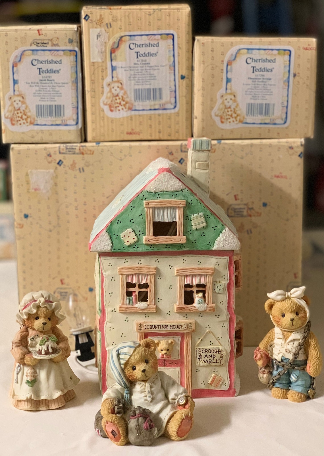 Cherished Teddies A Christmas Carol Set Etsy