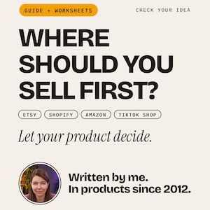 How to Start Selling on Etsy, Shopify, TikTok Shop: Ecommerce Marketing Strategy Guide & Worksheets