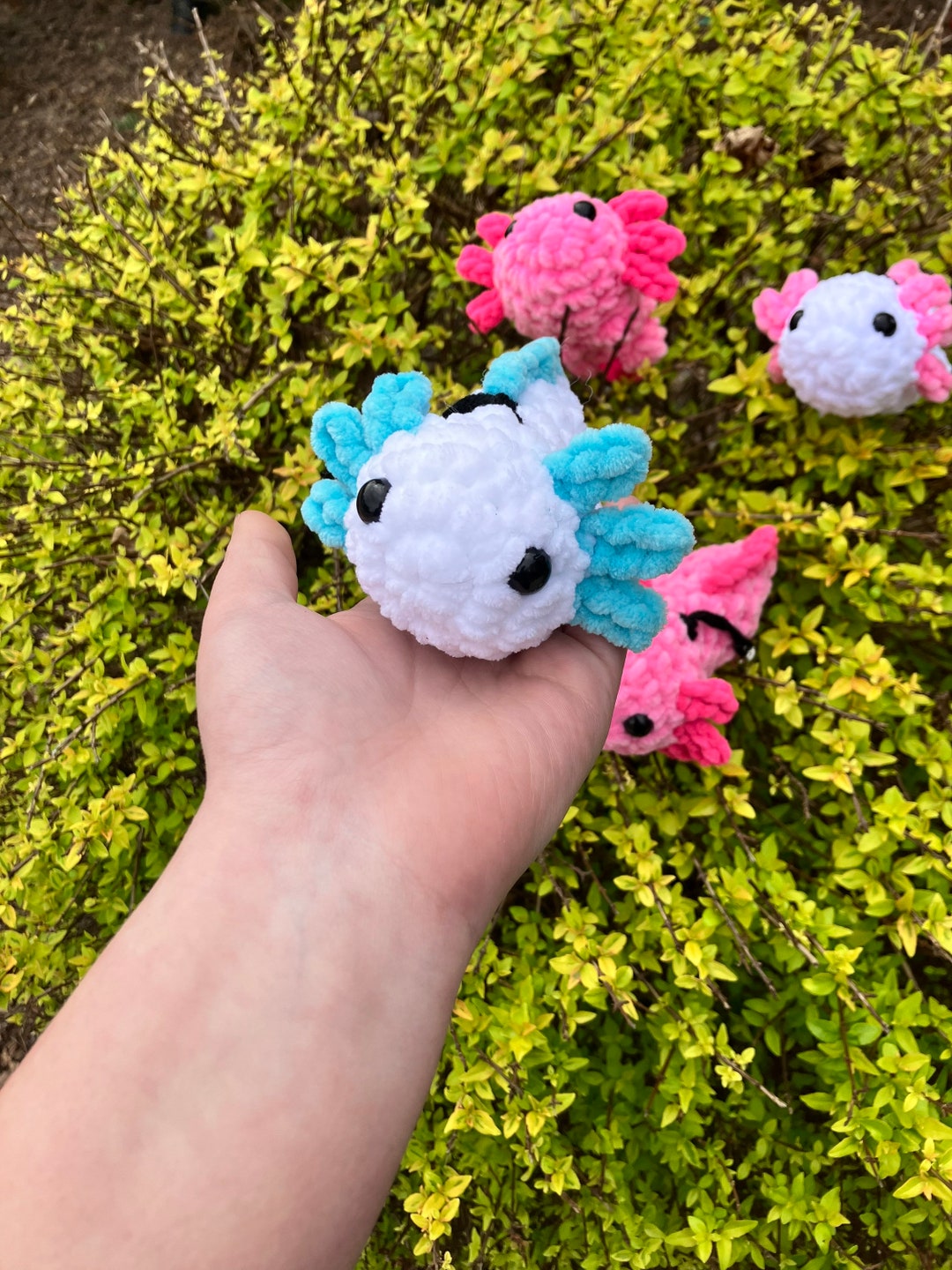 Premade Ready to Ship Mini Axolotl Keychain Etsy