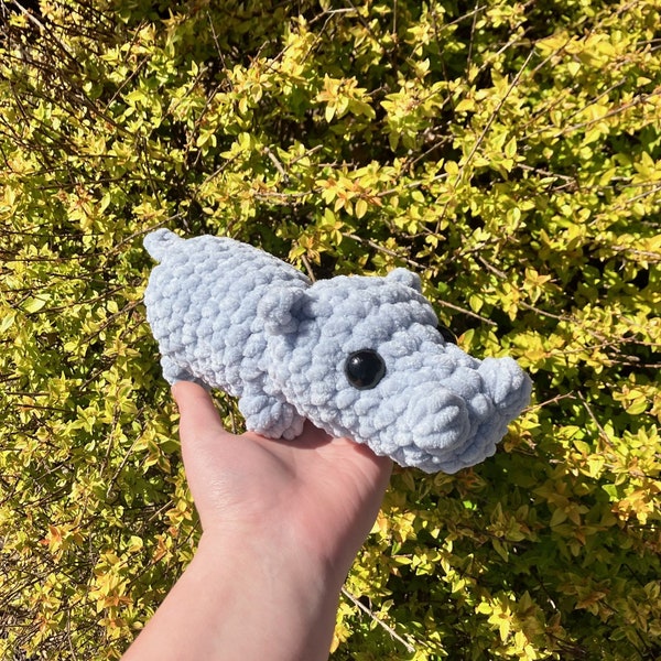 Hunter the No Sew Baby Hippo Easy Crochet Pattern