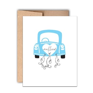 vintage Wedding Letterpress Greeting Card, Card for Bride and Groom, Wedding Congrats Card, Just Married Card, Card for Her