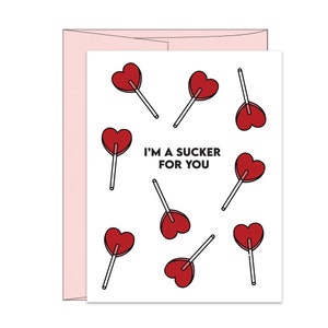 Sono un fanatico di te Caramelle dure San Valentino, Biglietto di San Valentino tipografico, Biglietto di anniversario, Biglietto d'amore carino