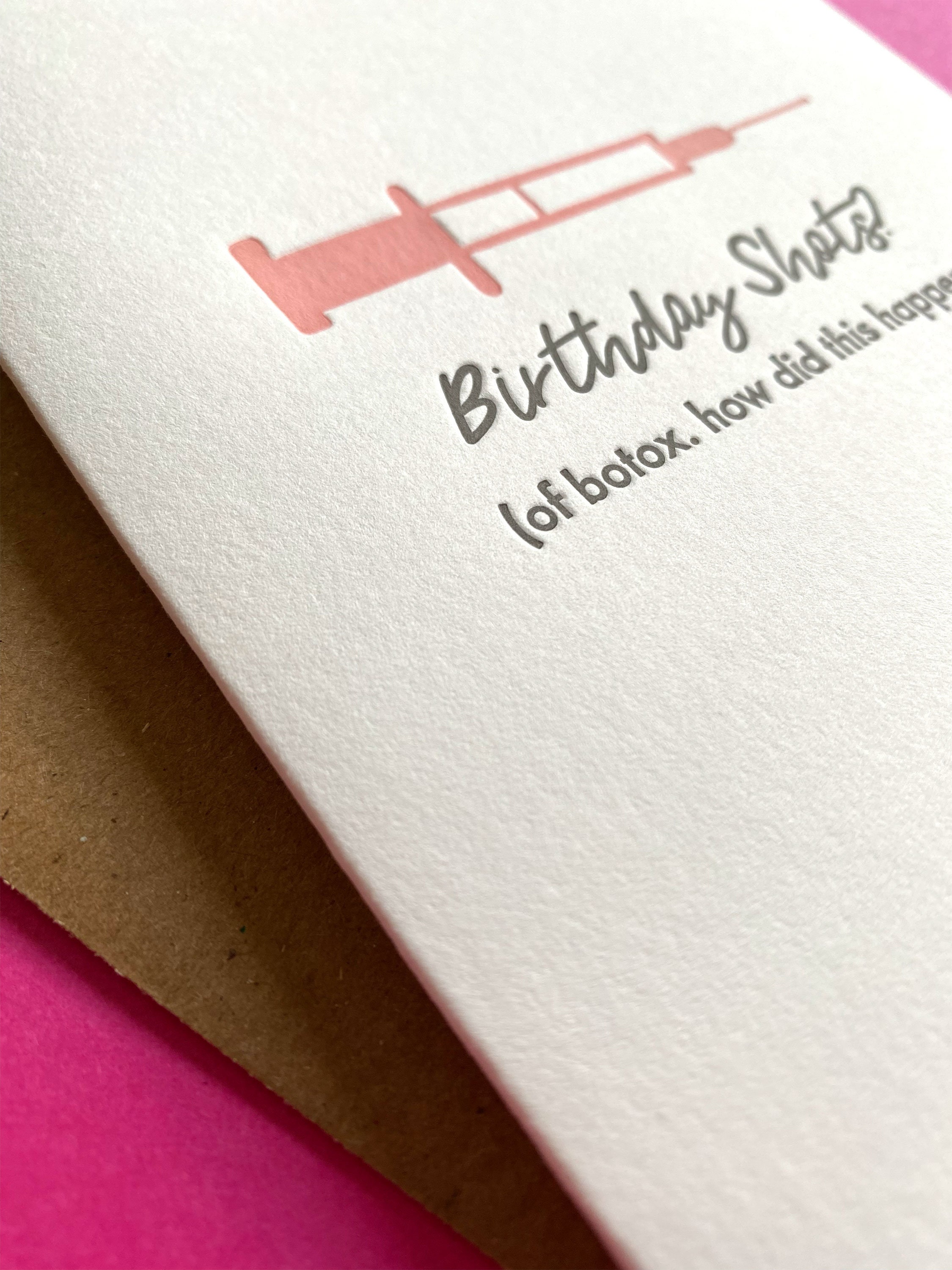 Grappige verjaardagsfoto's van Botox-boekdrukkaart - Etsy België, image size:2250x3000