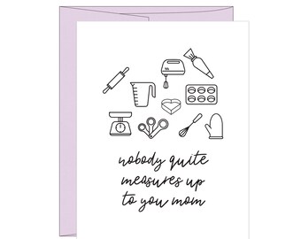 Tarjeta tipográfica de mamá repostera / Tarjeta divertida para el Día de la Madre