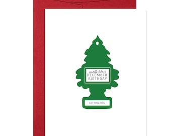 Smells Like a December Birthday | Funny Letterpress Birthday Card