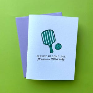 Pickleball Letterpress Muttertagskarte | Pickleball Liebhaber