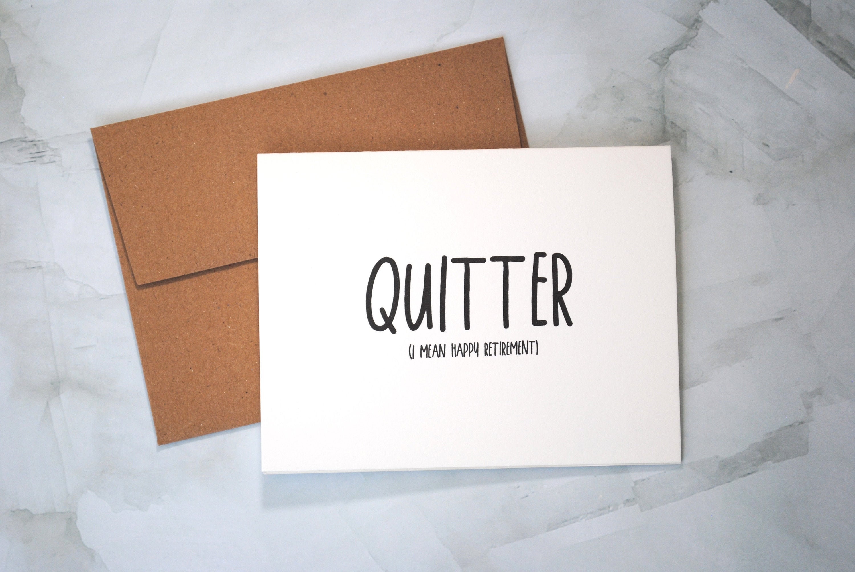 Retirement Card Funny Retirement Card Quitter I Mean Happy Etsy