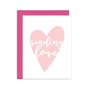 Boekdruk verzenden liefde wenskaart, sympathie, denken aan je, mis je, schattige hartkaart