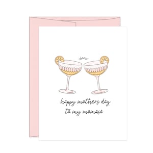 Saludos a mi Momosa / Tarjeta del Día de la Madre Punny / Tarjeta para mamá / Tarjeta del Día de la Madre de la Hija / Tarjeta del Día de la Madre de Letterpress