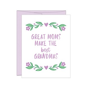 Las grandes mamás hacen las mejores abuelas/Tarjeta para mamá/Tarjeta del Día de la Madre de los nietos/Tarjeta para la abuela/Tarjeta para Nana