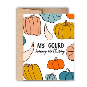 Joyeux anniversaire ma gourde | d'anniversaire typographique | d'anniversaire d'automne | Anniversaire du meilleur ami | Halloween