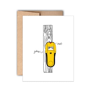 Stud Finder Letterpress Valentinstag Karte, Lustige Valentinstag Karte, Karte für Ihn, Valentinstag Humor