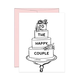 A la feliz pareja boda tipografía tarjeta de felicitación, tarjeta de felicitaciones, tarjeta de felicitaciones de boda, compromiso